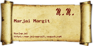 Marjai Margit névjegykártya